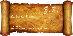 Zilahi Kamil névjegykártya